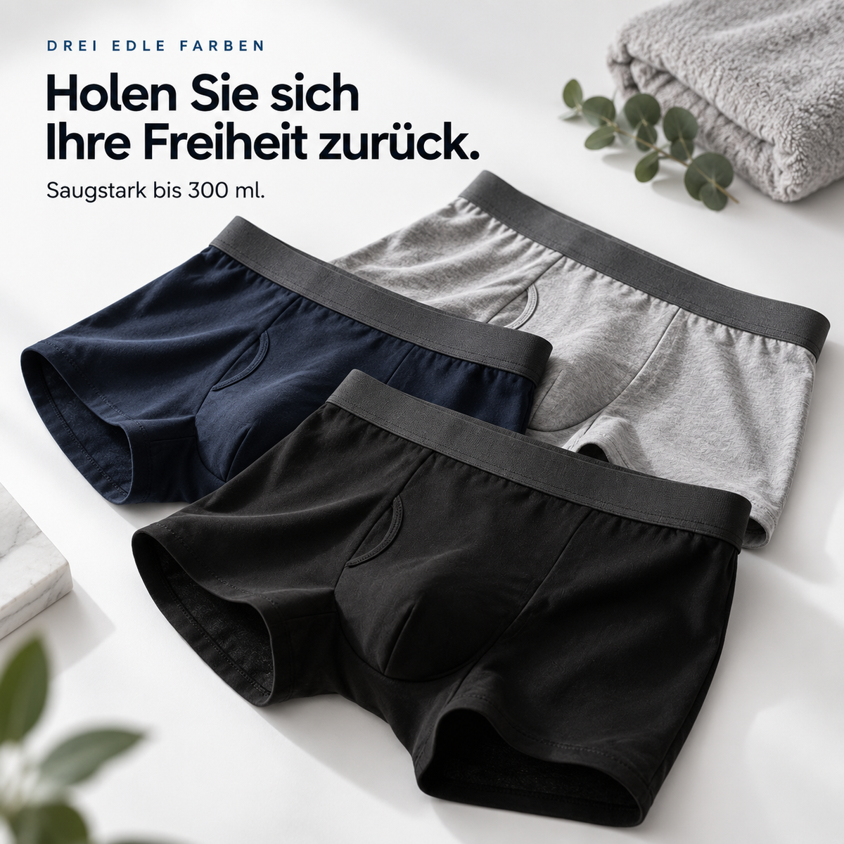 Boxershorts mit extra-starkem Auslaufschutz