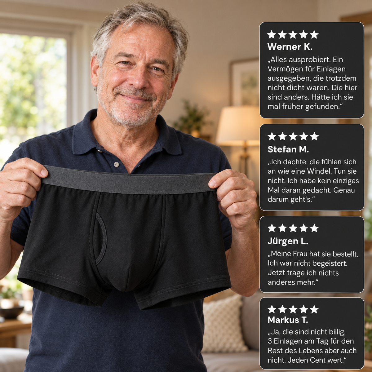 Boxershorts mit extra-starkem Auslaufschutz
