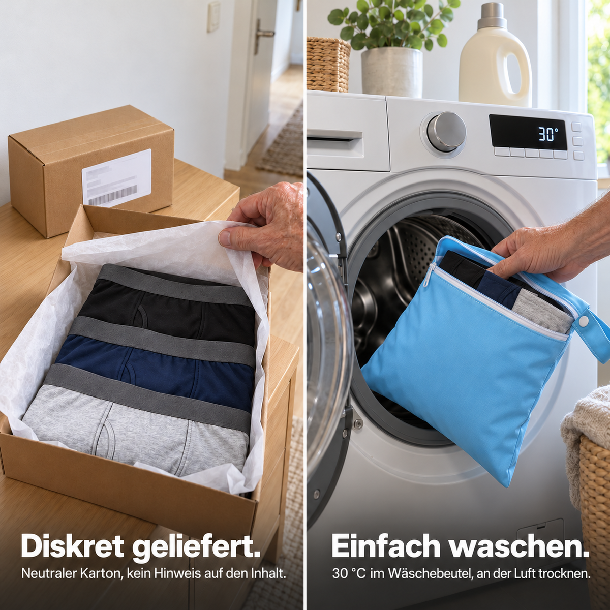 Boxershorts mit extra-starkem Auslaufschutz