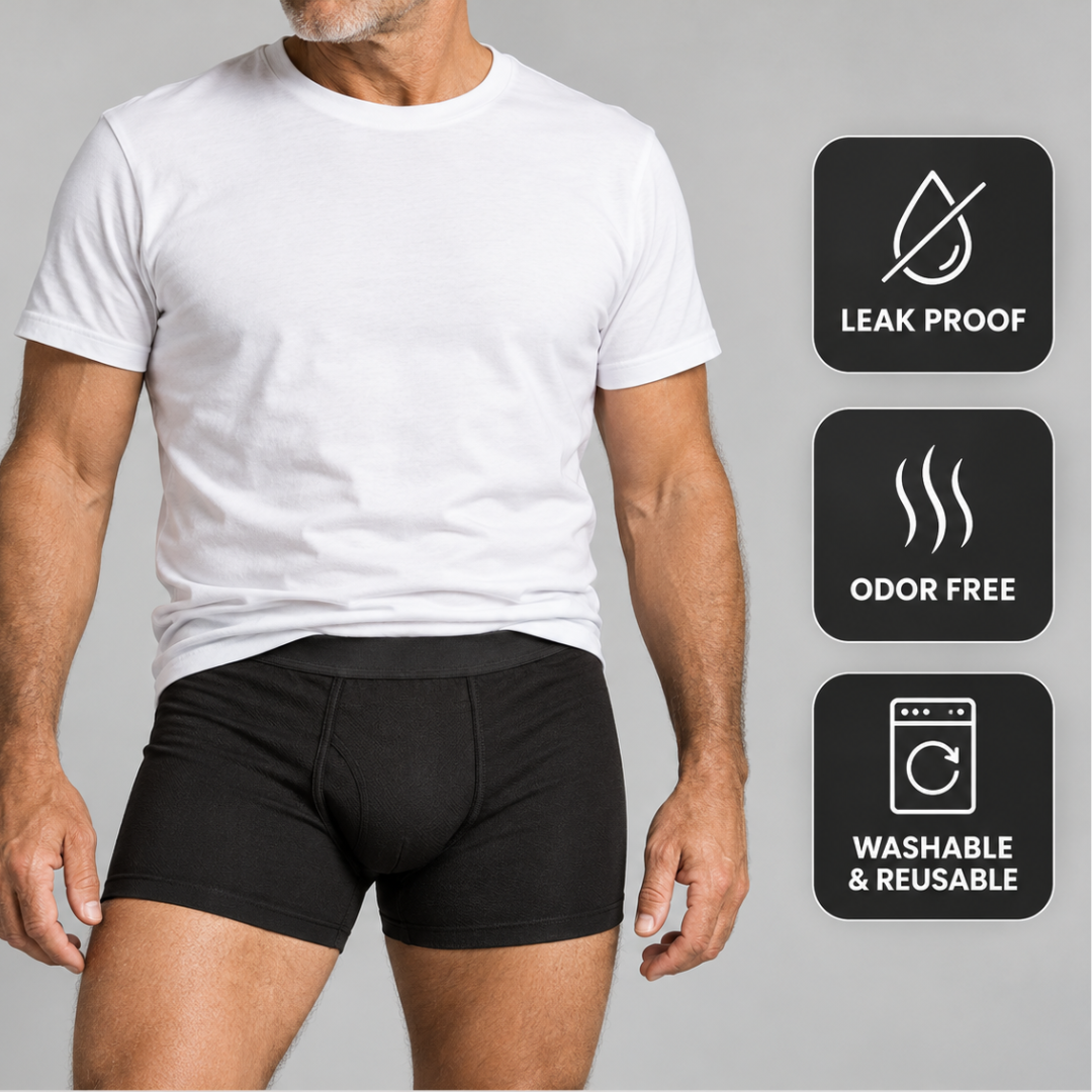 Men’s Ultra Absorbent Washable Incontinence Boxer
