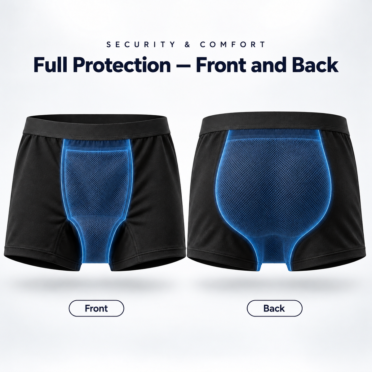 Men’s Ultra Absorbent Washable Incontinence Boxer